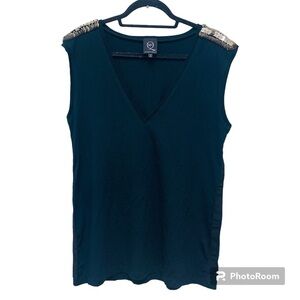 McQ Alexander McQueen Embellished Shoulder Tank